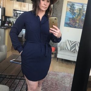 Gap Navy Blue Shirt Dress
